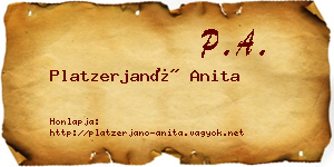 Platzerjanó Anita névjegykártya